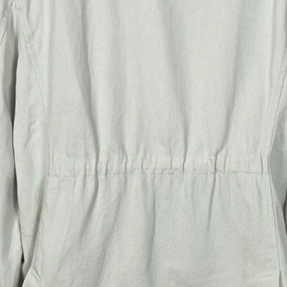 Eileen Fisher Beige Cream Hemp-Cotton Button-Front Blazer Jacket Size L - Picture 5 of 7